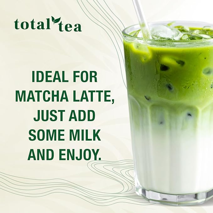 Organic Matcha Green Tea Powder (1lb) – Certified USDA Organic Powder for Matcha Latte, Tea, and Smoothies – Kosher, Non-Gmo, Antioxidant Rich Tea Gifts by Total Tea