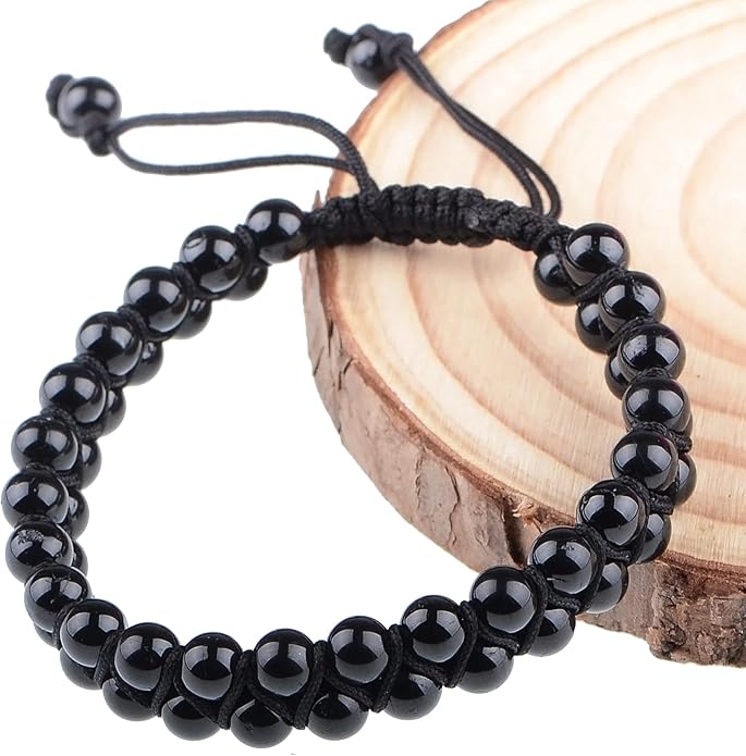 MASSIVE BEADS Double Layer Natural Chakra Healing Power Crystals Macrame Bracelet Yoga Stone Beads Gemstone Meditation Relax Anxiety Bangle for Unisex Women Men