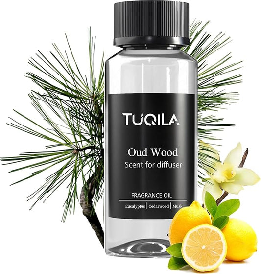 Hotel Waterless Diffuser Oil Oud Wood, Essential Scent Oil Usage Cold Air Waterless Diffuser, Luxury Scents Oils Fragrance Bottle120 ML Home Natural Flavour