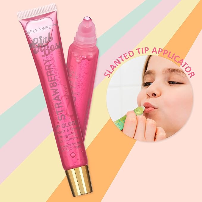 EXPRESSIONS 12pc Clear Lip Gloss Pack - Oils With Vitamin E and Essential Oils, Flavored Clear Tubes, Hydrating Glow Oil, Tinted Oil, Moisturizer