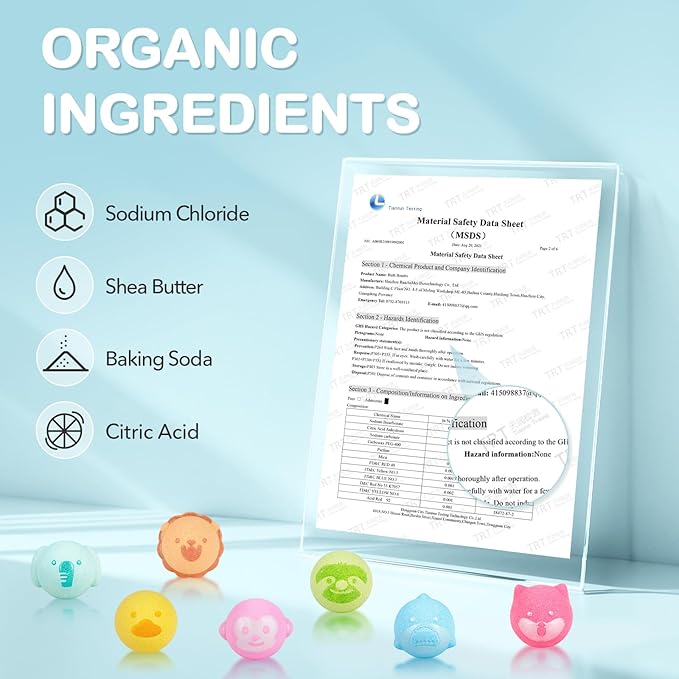 SHUCHING 14 Pcs Animal Bath Bombs with Surprise Inside, Natural and Organic Bubble Bath Fizzy Balls, Birthday Christmas Halloween Gifts Set