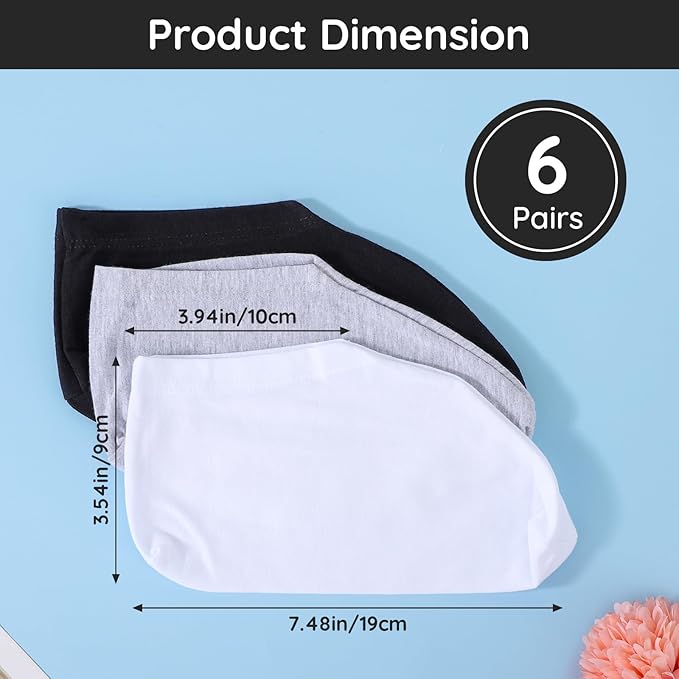 Segbeauty 12 Count Moisturizing Heel Socks for Dry Cracked Feet Women, 6 Pairs Lotion Sleep Cotton Socks for Cracked Heel Repair Women, Spa Overnight Sock Foot Care Products, Sleeping Feet Care Kit