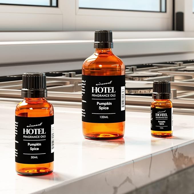 AirScent Pumpkin Spice Diffuser Oil - Pumpkin Spice Essential Oil Blend for Ultrasonic and Waterless Diffusers and Crafting - 30 mL, 1 fl oz Glass Dropper Bottle - Fall Scents