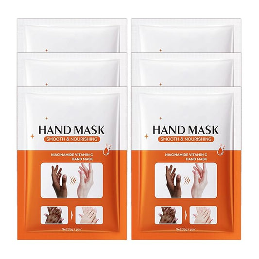 Hand Masks Moisturizing Gloves,6 Pairs Hydrating Hand Peel Masks Gift Set for Dry Cracked Hands Care,Long-lasting and Non-greasy Hand Moisturizer Gloves for Women E