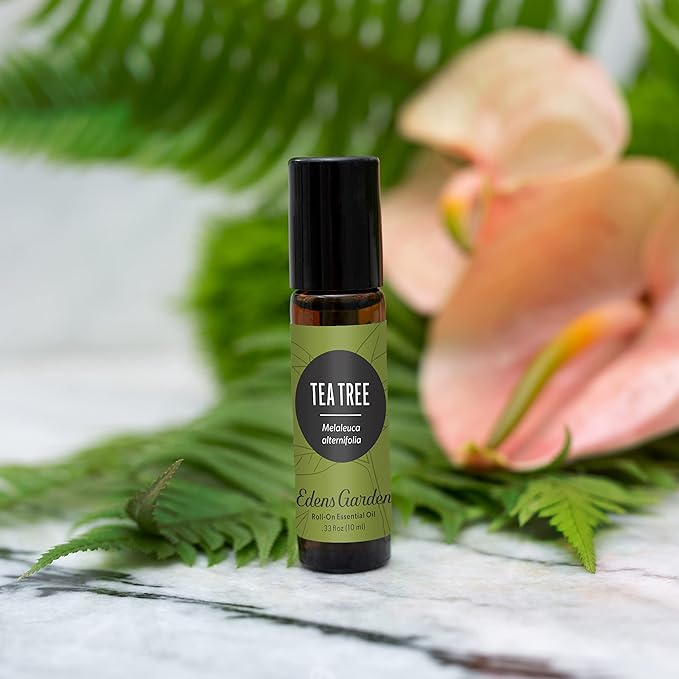 Edens Garden Tea Tree Essential Oil Roll-On- 100% Pure Premium Grade, Natural, Therapeutic, Aromatherapy, Kid & Skin Safe, The Best for Body, Health, Face Pre-Diluted 10 ml (.33 fl oz)