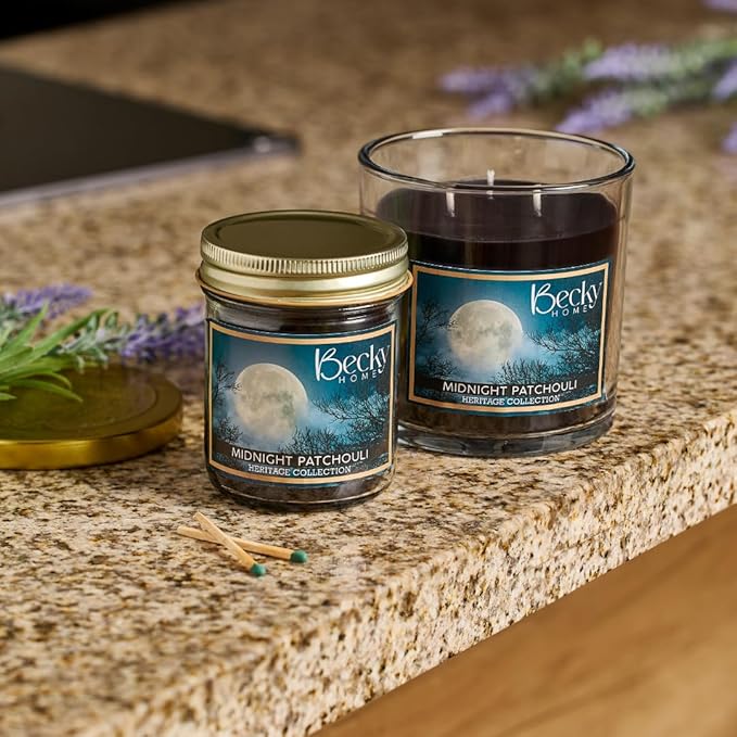 8oz Patchouli Scented Candles for Home, 45 Hrs Soy Wax Candle for Stress Relief, House Aromatherapy Candle Fall Gifts for Men and Women