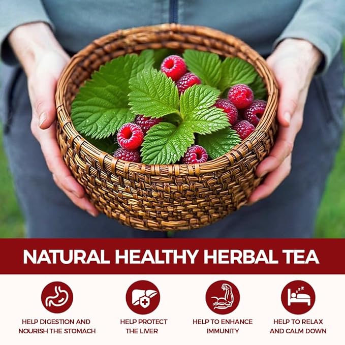 WOTIHA-Natural Raspberry Leafa Tea 120g. 80 Herbal Tea Bags.Natural Pregnancy Tea. Non-GMO • Additive-Free • Caffeine-Free，Vegan