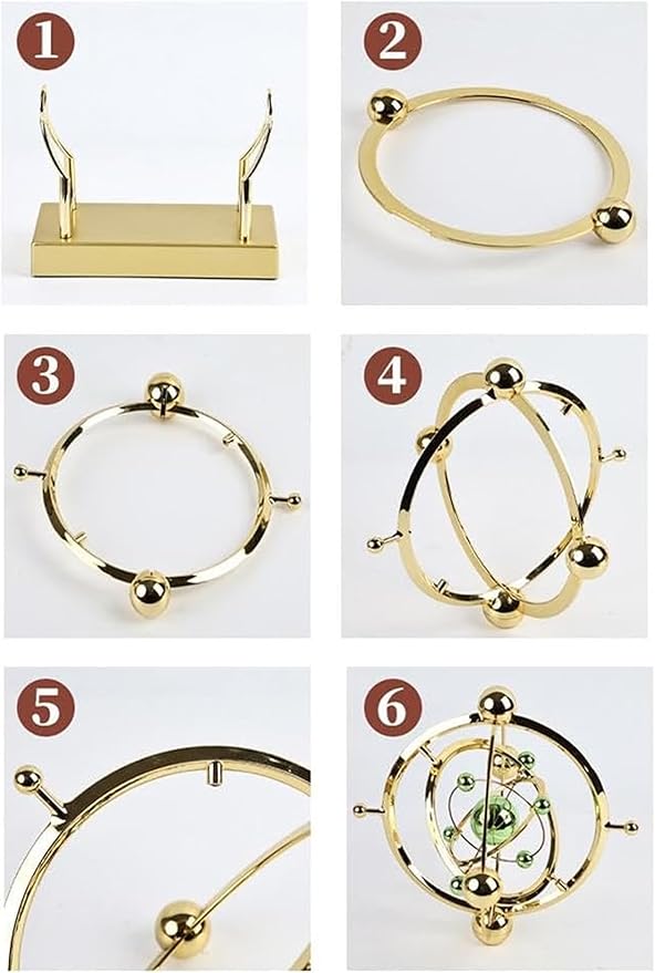 Celestial Orbit Perpetual Motion Pendulum, Kinetic Art Desk Decor, Battery Powered Perpetual Motion Machine, Magnetic Balance Model for Home or Office