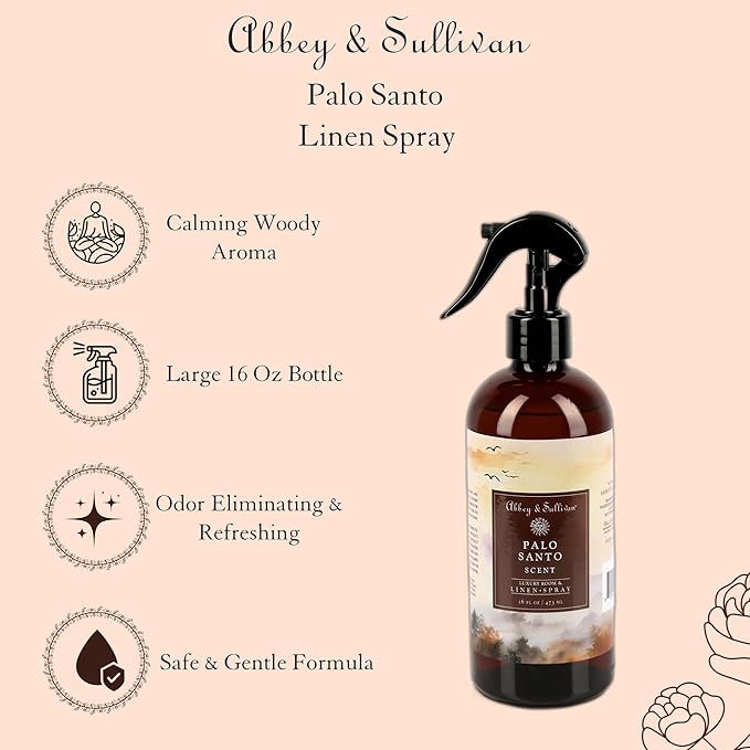 Abbey & Sullivan Linen Spray, Palo Santo, 16 oz.