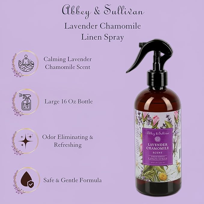 Abbey & Sullivan Linen Spray, Lavender Chamomile, 16 oz.