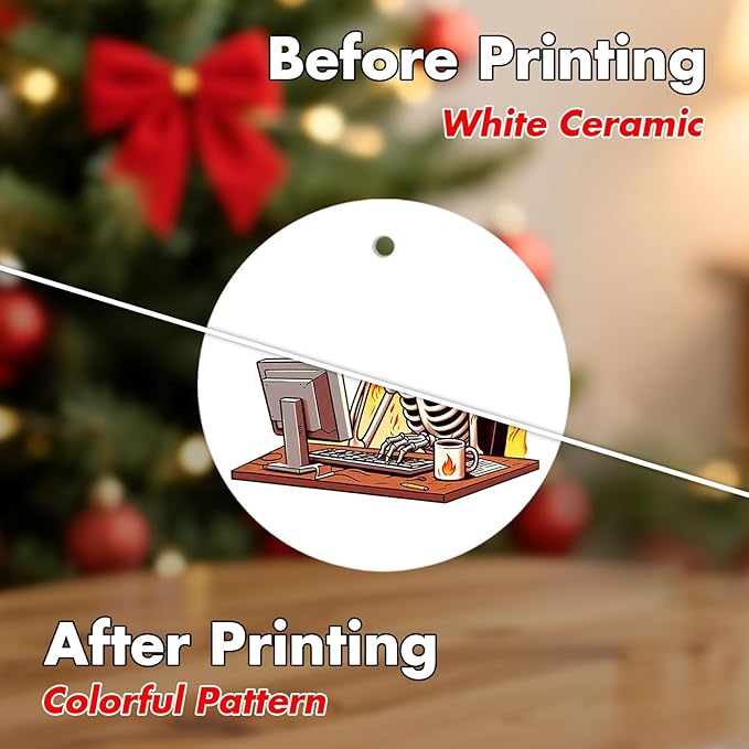 2 Side Printed Hope This Email Finds You Well Christmas Ornaments 2025, Office Skeleton Ornaments, Skull Keepsake Ornament, Funny Christmas Tree Decorations, Office Humor Gifts for Coworkers