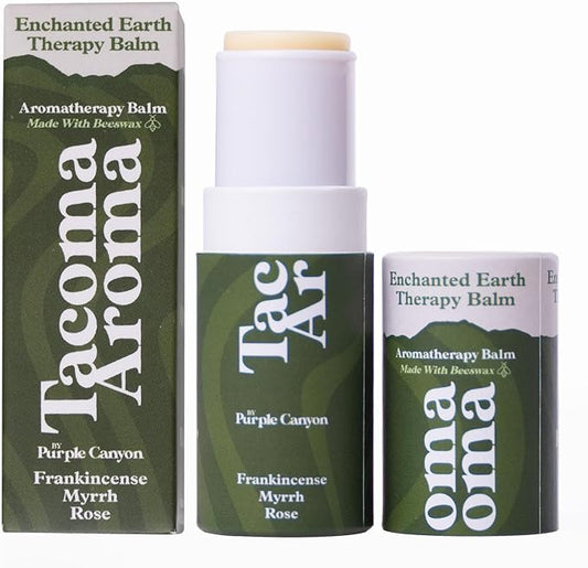 Essential Oils Balm Stick | Enchanted Earth Aromatherapy Balm by Tacoma Aroma | Beeswax Based Body Balm | Frankincense, Myrrh & Rose Essential Oils Blend For Peace and Tranquility | 6.5 grams
