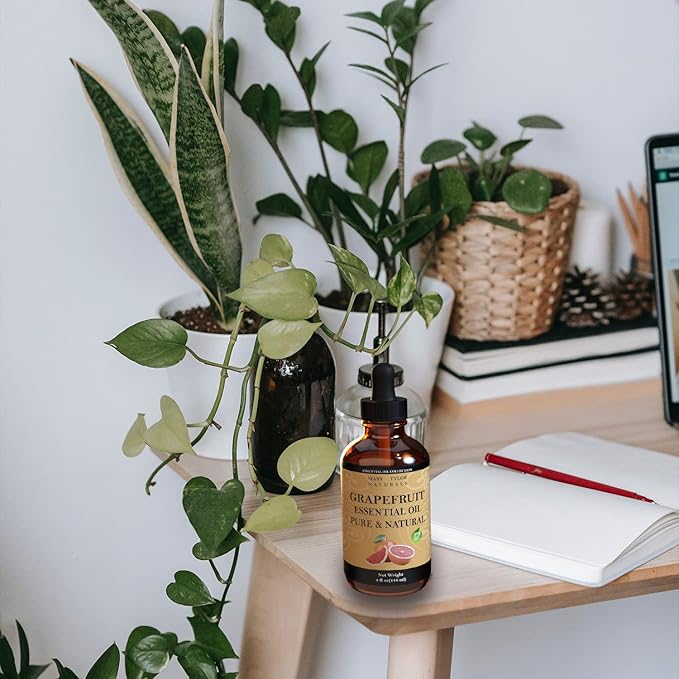 Grapefruit Essential Oil (4 oz), Premium Therapeutic Grade, 100% Pure and Natural, Perfect for Aromatherapy, Diffuser, DIY by Mary Tylor Naturals