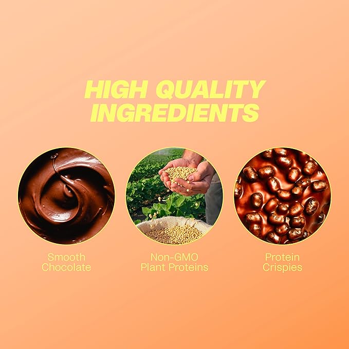 Misfits Vegan Protein Bars, Peanut Butter Fudge - Updated Recipe | Plant Based, Low Sugar & Carb, High Fiber Snacks | Pack of 12