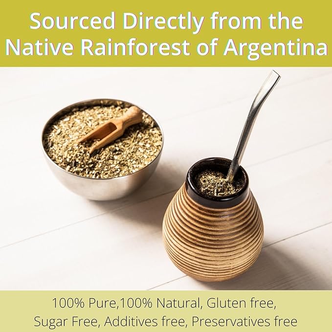 45 Yerba Mate Tea Bags, VitalForest Unsmoked Yerba Mate from Rainforest, Energy Burst Yerba Tea