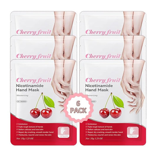 Hand Masks Moisturizing Gloves,6 Pairs Hydrating Hand Peel Masks Gift Set for Dry Cracked Hands Care,Long-lasting and Non-greasy Hand Moisturizer Gloves for Women B