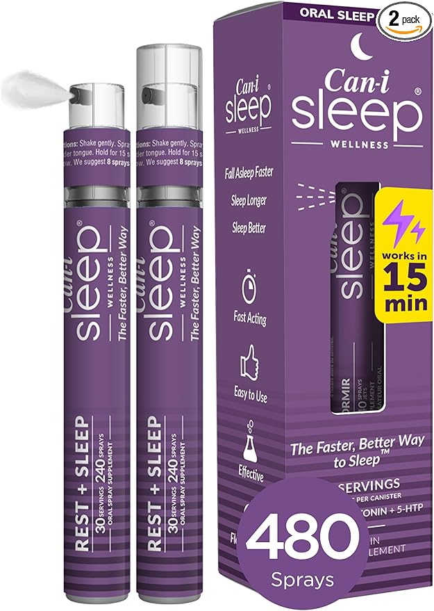 Get Back to Sleep Fast for Women in Menopause and Perimenopause Stages, Looking for Effective Sleep. Can-i Sleep Spray - 60 Servings