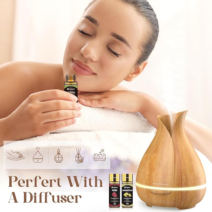 Essential Oils Set 40 Pcs, Essential Oils Perfect for Diffuser, Fragrance Oil Set for Massage, Soap, Candle Bath Bombs Making (5ml)