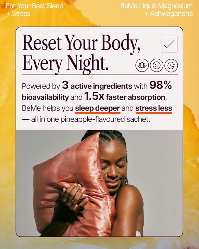 BeMe BeZen Sleep Aid Supplement Natural Without Melatonin - 2X Absorption Than Pills - Sleep aids for Adults with Magnesium, Ashwagandha, Chamomile, L-Theanine & GABA - Delicious Pineapple