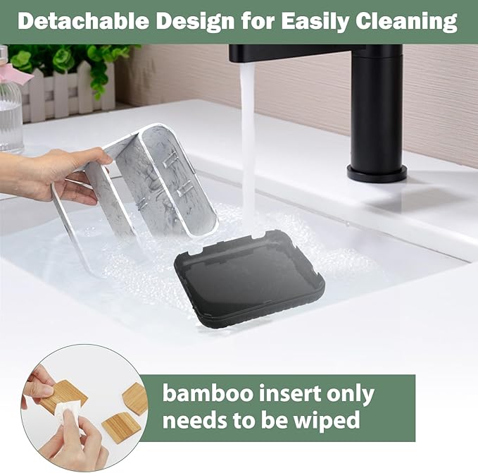 Chintu Toothbrush Holders for Bathroom Counter Organizer - 6 Slots Kids Tooth Brushing Holder Rustic Toothbrush and Toothpaste Holder for Vanity Organization Farmhouse Electric Toothbrush Caddy Black