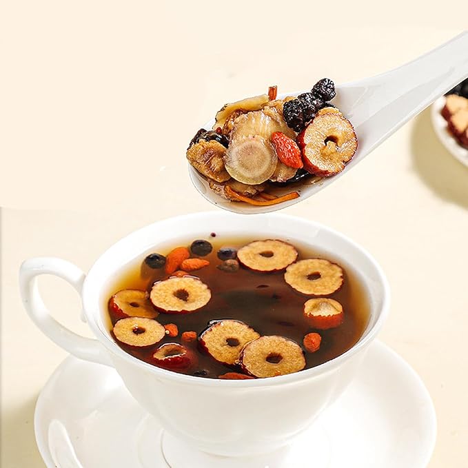 Ginseng Seven Treasure Herbal Tea, Organic Kidney Detox & Cleanse Blend for Women & Men, 7 Natural Ingredients Herbal Formula, 40 Bags, 1 Pack