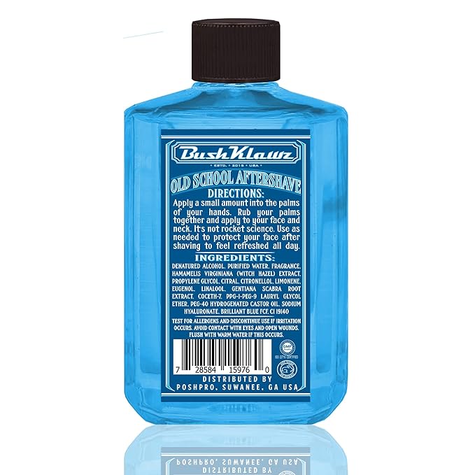BushKlawz Classic Refreshing Cooling Soothing Barbershop After Shave Lotion Balm Toner Splash Pacific Prince Satisfy all Types of Viking Cannon Black Prime AfterShave Tonic Cologne