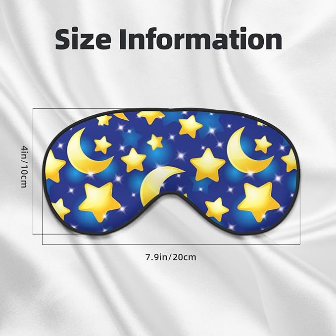 Night Sky Star and Moon Sleeping Eye Mask Eye Mask for Sleeping Soft Comfort Eye Shade Blackout Eye Cover for Deep Rest Travel Nap Meditation