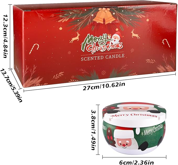 24 Pack Christmas Scented Candles - Natural Soy Wax, Smokeless Clean Burning, Cotton Wick, 2.5oz Mini Jar Candles for Holiday Gifts, Home Decor, Christmas Party Favors