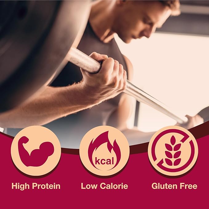 ProtiDIET Dark Chocolate and Raspberry High Protein Bars - Gluten-free, Low Fat and Fiber Enriched Snacks, Protein Bars with Collagen to Aid Overall Health - 7 Square Bars Per Box