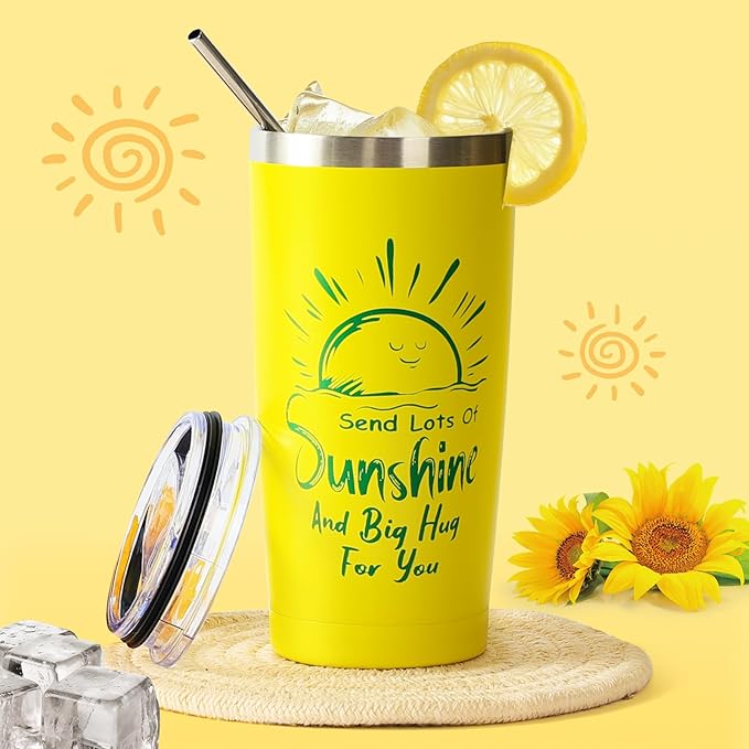 Get Well Soon Gift Baskets for Women, 10pcs Self-Care Package, Relaxation Spa Gift Basket for Mom Wife Grandma Daughter Friends Sister, Sunshine Birthday Gift Set Idea for Women Who Have Everything