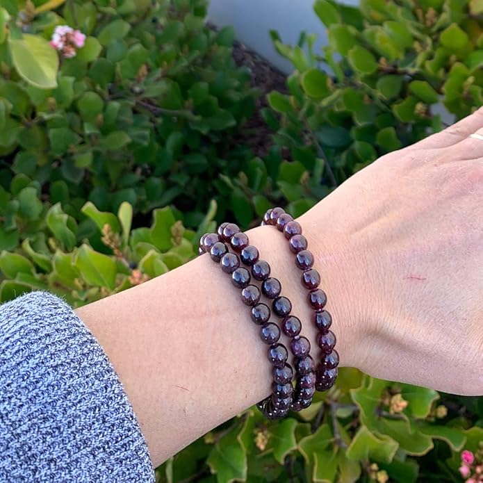 Adabele 1pc Natural Stretch Gemstone Bracelet 6mm (0.24 Inch) Bead 7" 7.5" 8 inch Healing Crystal Quartz Energy Chakra Jewelry Women Birthday Gift