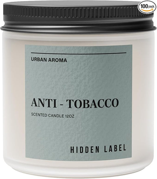 Hidden Label Anti Tobacco Fall Candls, 12oz 2 Wick Non Toxic Candles for Home Scented, Natural Soy Wax Clean Burning Aromatherapy Candle, 70H Long Lasting for Stress Relief & Relaxation Gifts