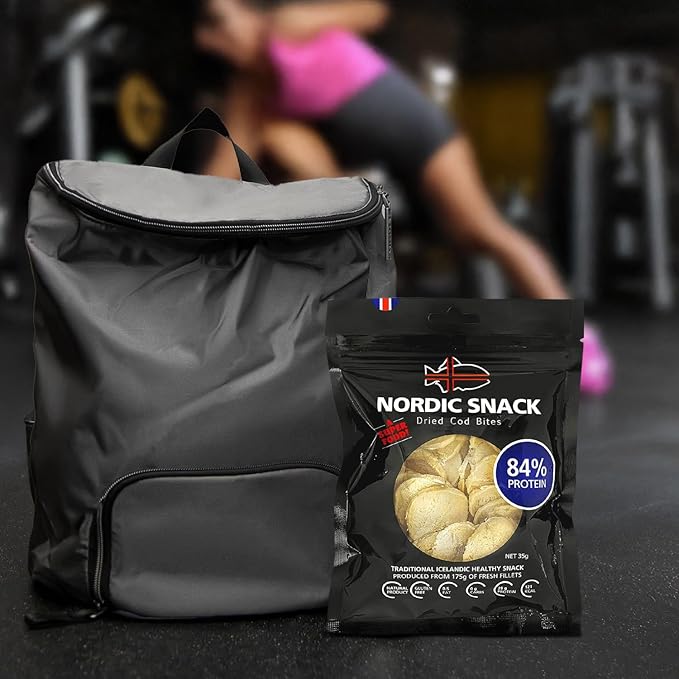 Nordic Catch Freeze Dried Cod Bites - High Protein Crisps Made From Wild-Caught Icelandic Cod Fish - Keto Protein Snacks, High Protein Chips, Healthy Snack with Omega-3s, 35g Resealable Bag - 130 Pack