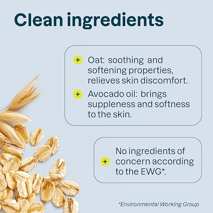 ATTITUDE Hand Cream for Sensitive Skin with Oat, EWG Verified, Dermatologically Tested, Vegan, Fresh Apple Scent, 2.5 Fl Oz