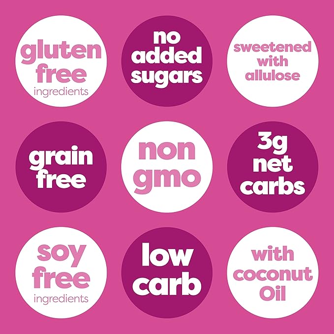 Kiss My Keto Sugar Free Granola, Strawberry Vanilla 1-Pack – Curb Cravings with Few Net Carbs – Allulose Sweetened, Resealable & Gluten-Free Crunchy Clusters – Grain Free Granola Great With Yogurt or Milk