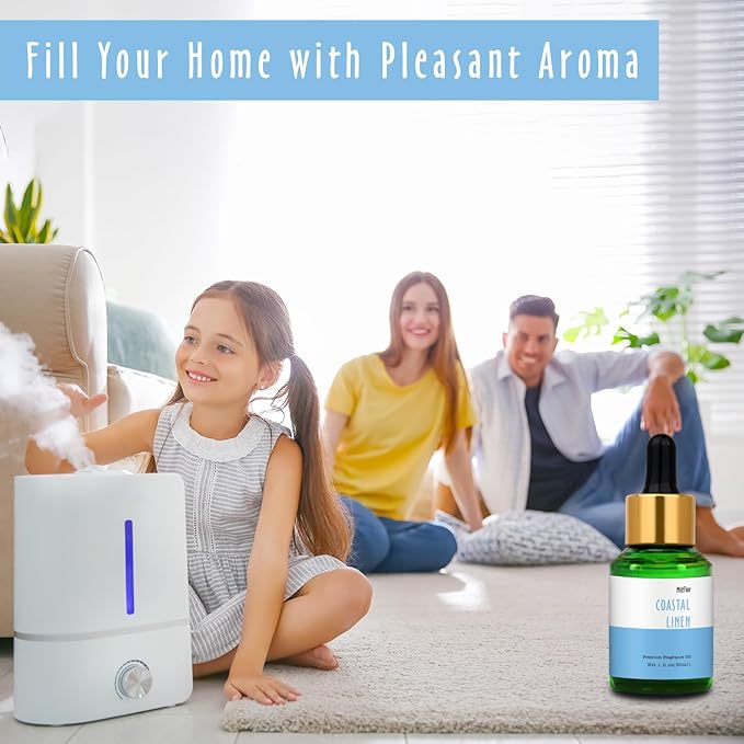 Costal Linen Fragrance Oil, MitFlor 30ml Single Scented Oils, Large Size Premium Grade Fragrance Oil for Soap & Candle Making, Aromatherapy Diffuser Oils, Clean & Fresh Scent for Home