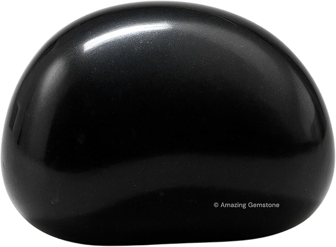 Amazing Gemstone Black Agate Crystals and Healing Stones Tumbled - 1 oz, Natural Healing Stones for Energy Balance, Stress Relief - Premium Polished Gems Rocks for Meditation and Wellness