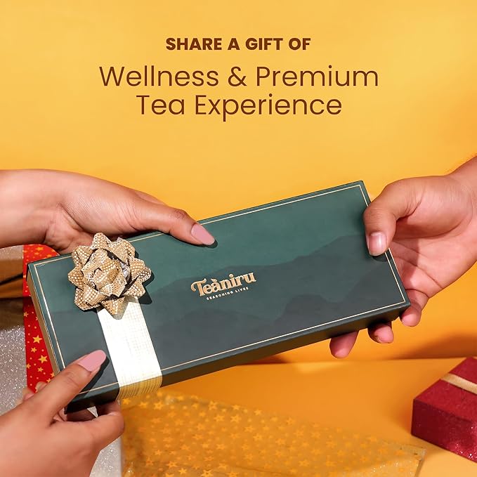 Teaniru, Grandeur Tea Collection – Pack of 200 | Loose Leaf Tea Sampler Gift | 3 Flavored Tea - Black, Herbal & Green Tea | Loose Leaf Tea Gift Set for Corporate Gifting