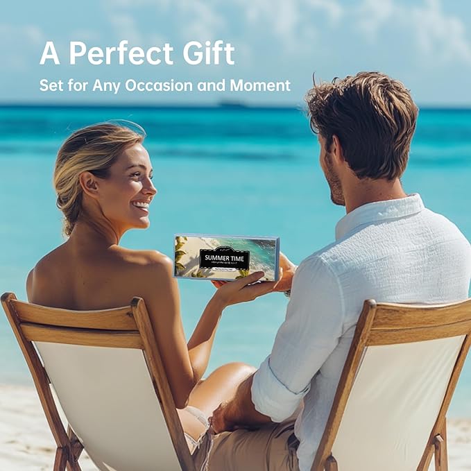 Summer Essential Oils Set | Top 6 Tropical Blends for Diffusers, Candle Scents, Aromatherapy Fragrance Oil - Coconut, Pineapple, Beach, Breeze, Lemon, Summer Night | Gift Set for Women, Home, Spa