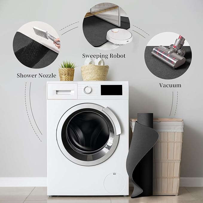 Bath Mat Rugs 32x17 - Diatomaceous Earth Bath Mats Quick Dry Absorbing Bathroom Rugs Rubber Non Slip Thin Bathroom Mat Fit Under Door, Bath Mat for Bathroom Floor, Tub and Shower, Sink, Dark Grey