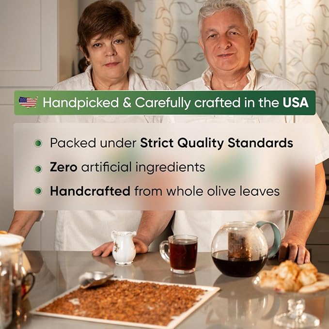 Olive Leaf Tea Bags – 100 Bags (Premium Dried Olive Leaf Tea - 100 Count), Natural Extract Caffeine-Free Herbal Tea for Health & Immune Support