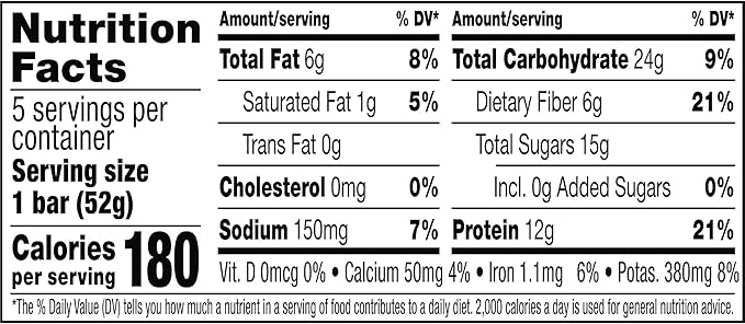 RXBAR Protein Bars, 12g Protein, Gluten Free Snacks, Blueberry (6 Boxes, 30 Bars)