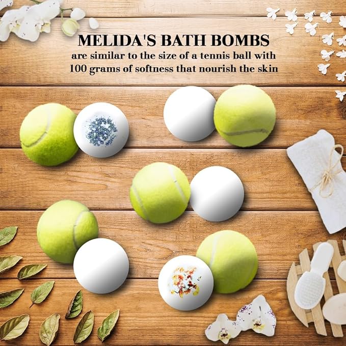 Pack Vegan Bath Bombs with Cocoa Butter & Avocado Oil - Aesthetic Appeal & Aroma, Perfect for Self-Care & Spa, Ideal Gift for Kids, Women and Moms, Pack of 6 (100 grs)
