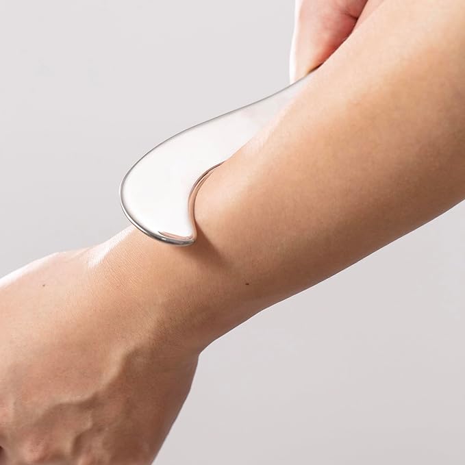 Gua sha Tool gua sha Stainless Steel iastm Tool Gussha Massage Tool Muscle Scraping Tool for Soft Tissue Therapy and Reduce Arms,Back, Legs, Neck Muscle Pain(hu6)………
