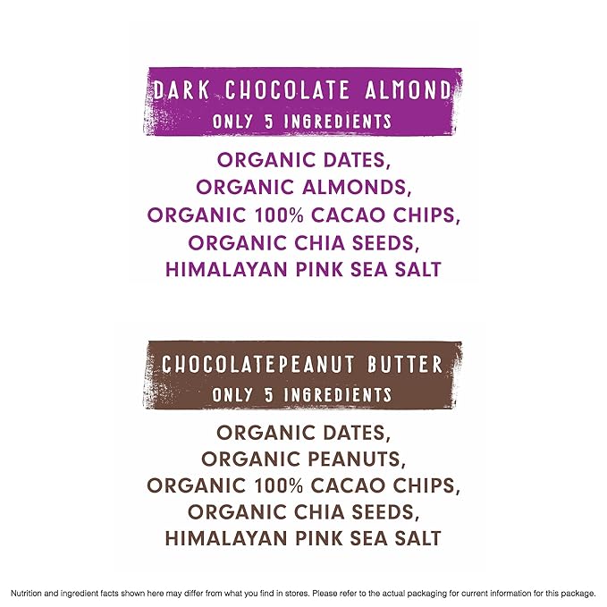 JONESBAR (Chocolate Lovers, 12 Count (Pack of 1)), USDA Organic Fruit & Nut Bar, Non-GMO, Kosher, Vegan, Gluten Free, Simple Snack Bar