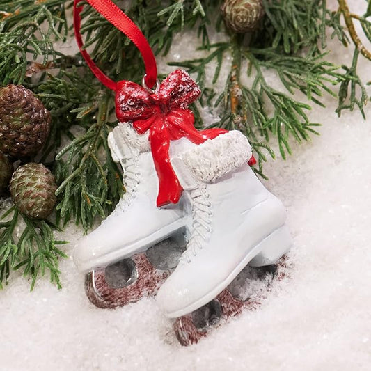 Decorative Ice Skate Christmas Ornament - Ice Skate Decorative Hanging Ornaments for Christmas Tree - High 3.46 Inch Braxio