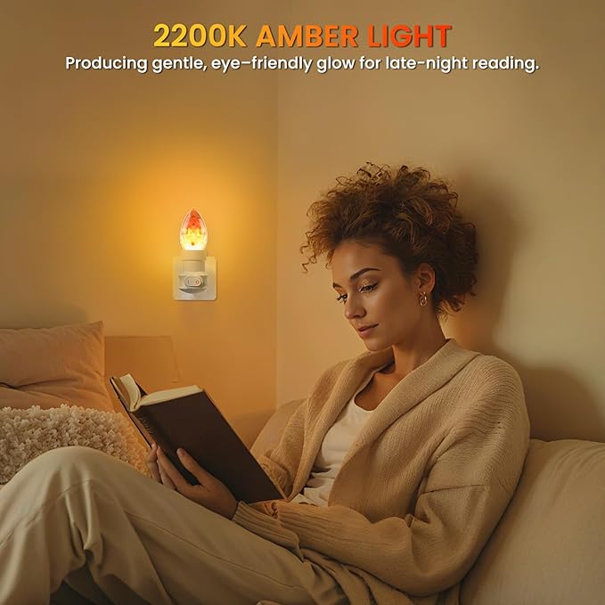 3W LED Salt Lamp Light Bulbs E26 B11 Candle Bulb 2200K Warm Amber Pink Night Light Bulb, Himalayan Salt Lamp,Non-dimmable for Decorative Lighting,Living Room Bedroom-2pack