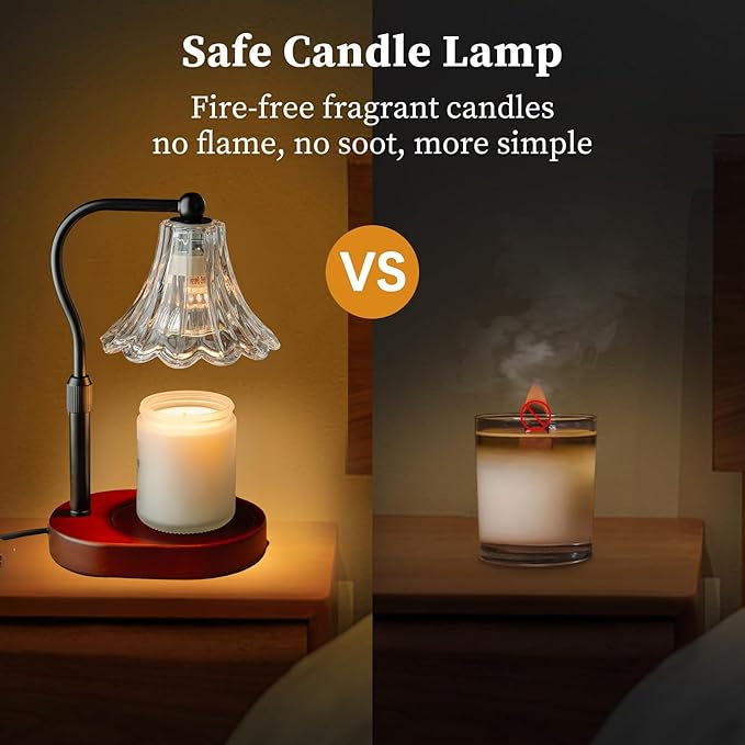 Candle Warmer Lamp with Timer Dimmer, Adjustable Height, Vintage Candle Melter, Modern Home Decor Gift, Birthday Gifts for Women Mom,House Warming Gifts Home Decor, Scented Wax Jar Candles