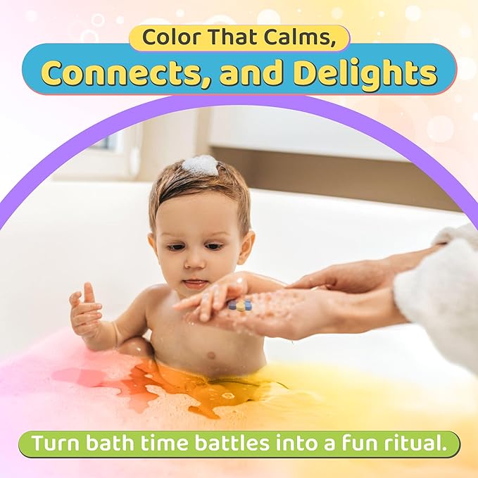 Color MyBath – Bath Color Tablets for Kids, 300 Count Jar – Color Changing, Non-Toxic, Non-Staining, Fragrance-Free – Mix Your Own Rainbow, Fun & Educational – Made in USA (1-Pack)