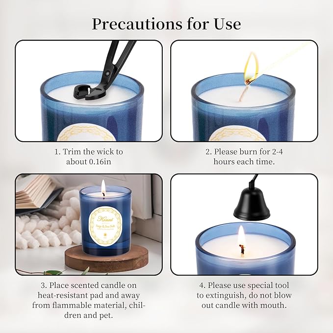 KONNI Scented Candles,Aromatherapy Candle, 7.4oz Natural Soy Wax Jar Candles, 40 Hour Burn Time, Home Scented Gift for Women & Men Christmas Birthday Mom Friends（French Pear）